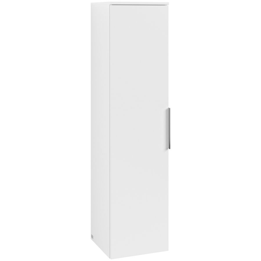 Hoge kast ARCHITECTURA 350x1400x346mm wit mat B89600MS greep alu. glans