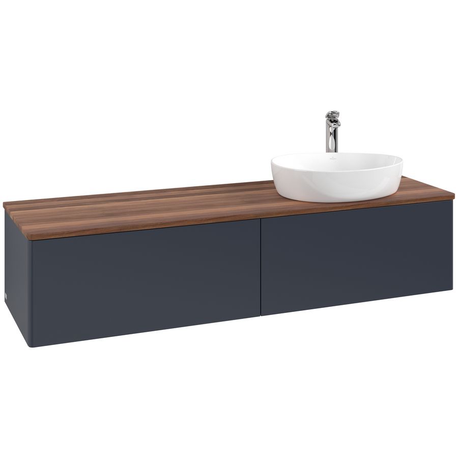Wastafelonderkast Antao 1600x360x500mm Mid.Blue Matt Lacquer L38052HG