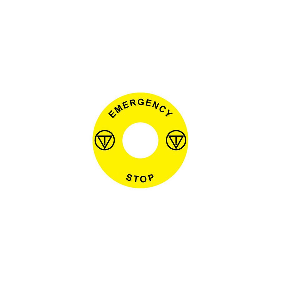 Noodstopssticker opening Ex9P1 H cirkel 60mm Ex9P1 H S6EN