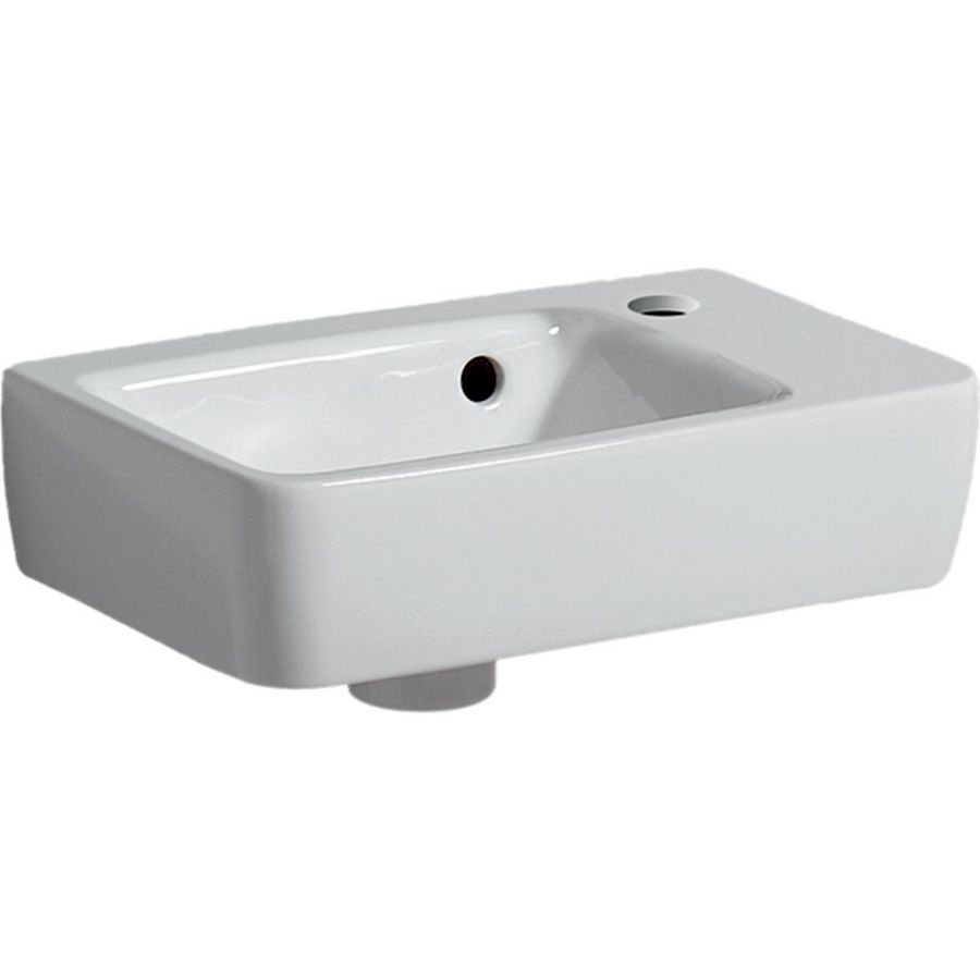 Renova Plan fontein 36x25cm kraangat re met overloop wit Keratect