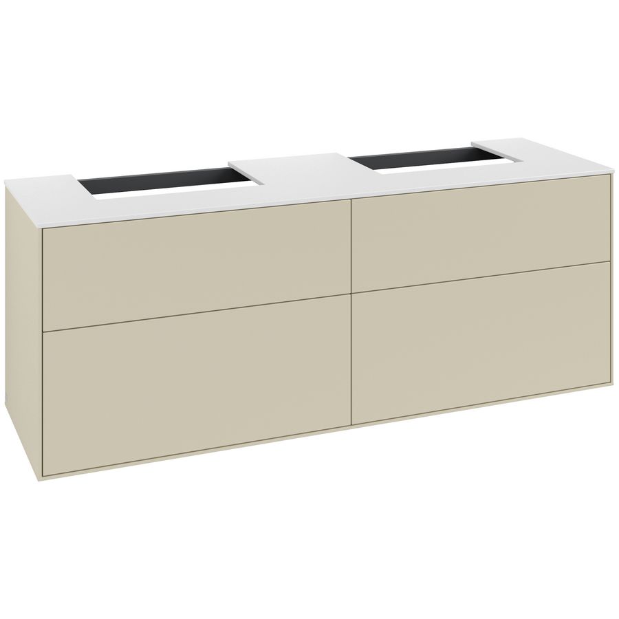 Wastafelonderkast Finion 1600x603x501mm S.Grey Matt Lacquer F18100HJ