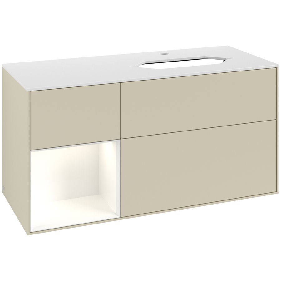 Wastafelonderkast Finion 1200x603x501mm S.Grey Matt Lacquer F271GFHJ