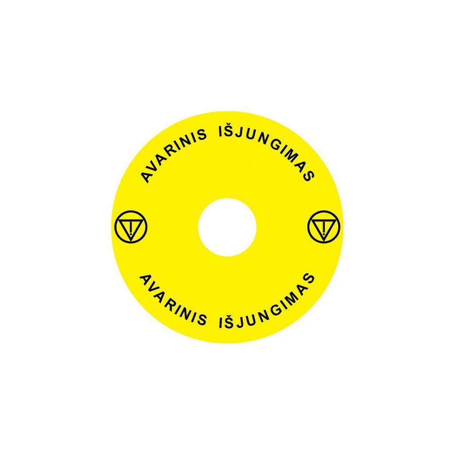 Noodstopssticker opening Ex9P1 H cirkel 90mm Ex9P1 H S9LT