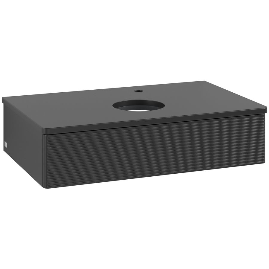 Wastafelonderkast Antao 800x190x500mm Black Matt Lacquer K08150PD