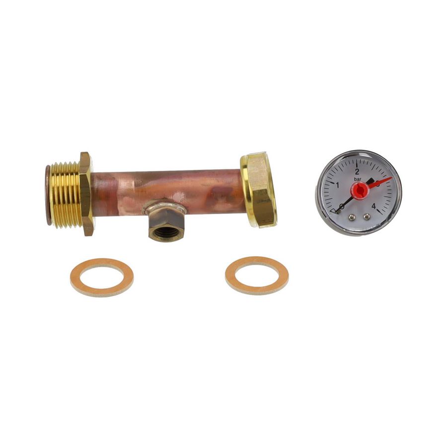 Manometer tbv montage onder de warmtepomp