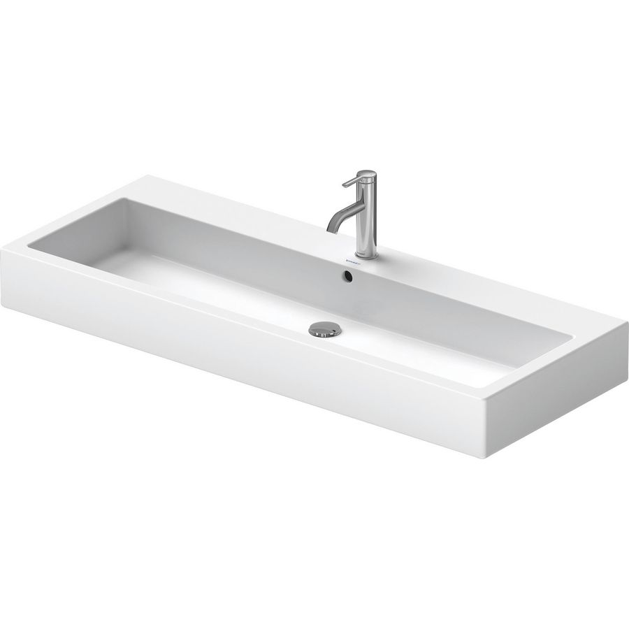 VERO #045412 wastafel 1200mm wit met kraangat met overloop