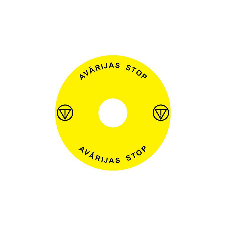Noodstopssticker opening Ex9P1 H cirkel 90mm Ex9P1 H S9LV