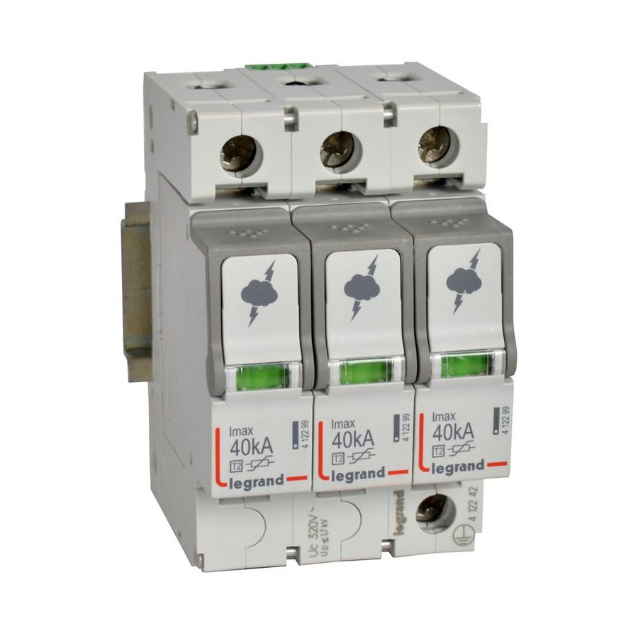 Overspanningsbeveiliger T2-3P-40kA 1.7kV-Uc 320V-3mn