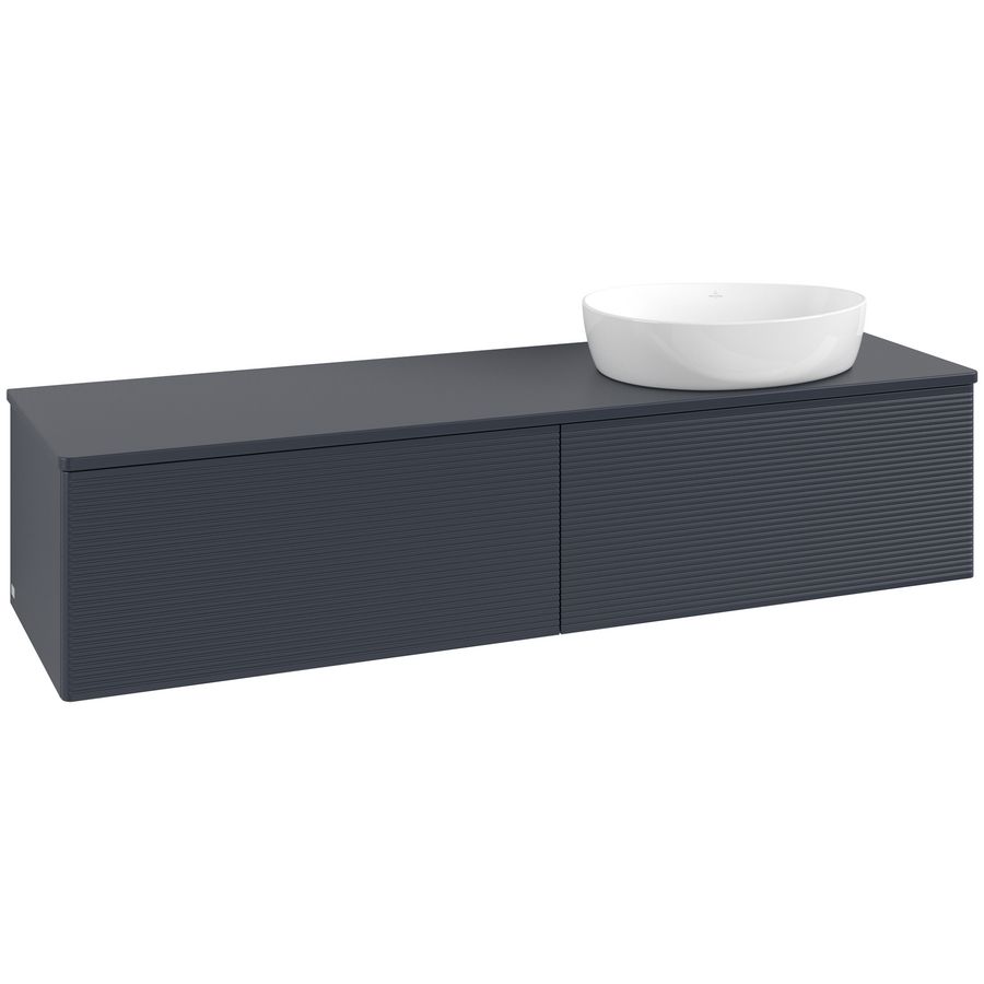 Wastafelonderkast Antao 1600x360x500mm Mid.Blue Matt Lacquer L38150HG