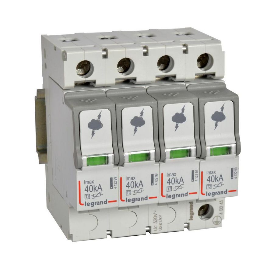 Overspanningsbeveiliger T2-4P-40kA 1.7kV-Uc 320V-4m