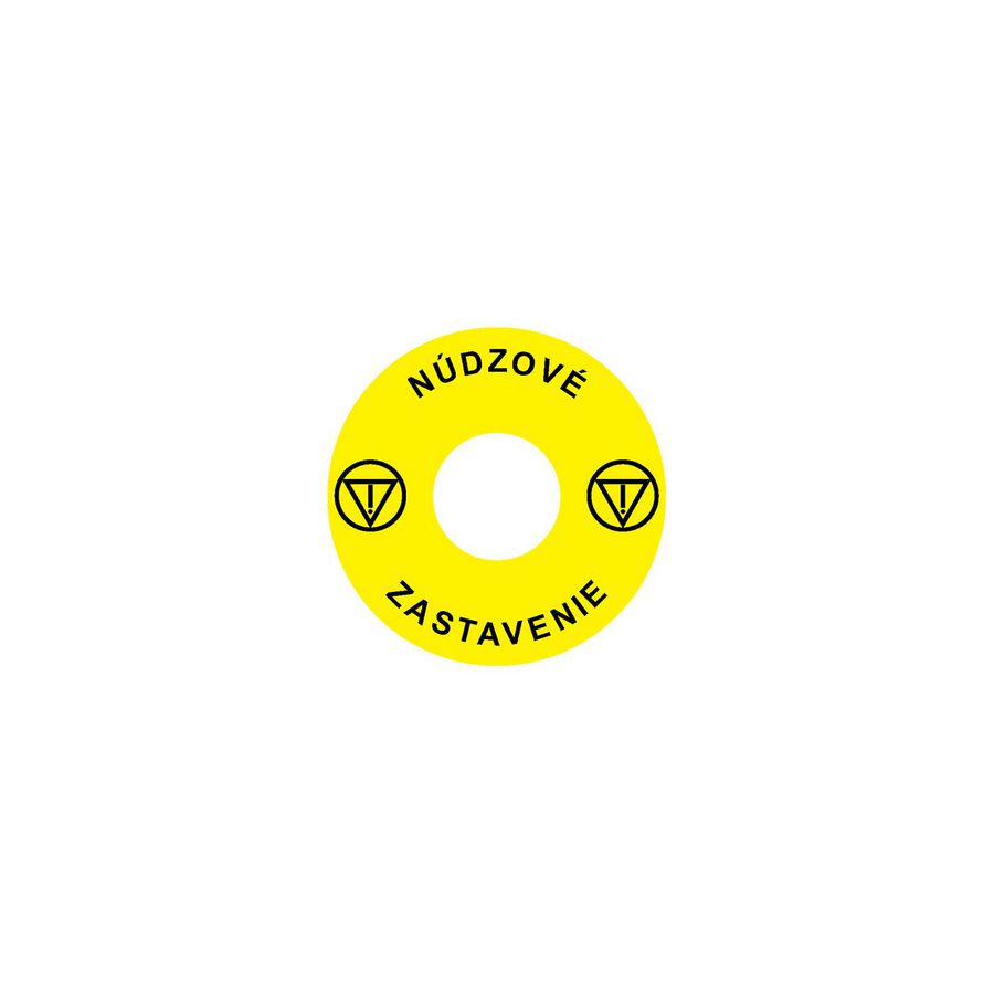 Noodstopssticker opening Ex9P1 H cirkel 60mm Ex9P1 H S6SK