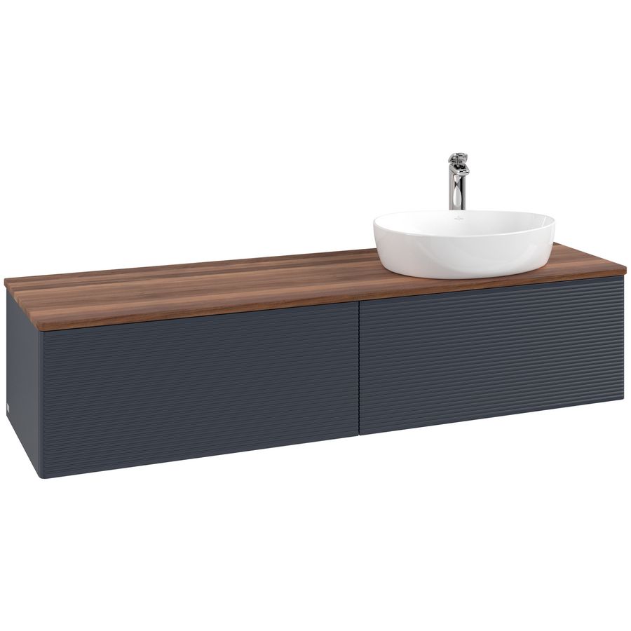 Wastafelonderkast Antao 1600x360x500mm Mid.Blue Matt Lacquer L38152HG