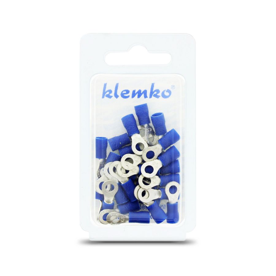Blister a 25st. geisoleerde ringkabelschoen M4 1,5-2,5mm²