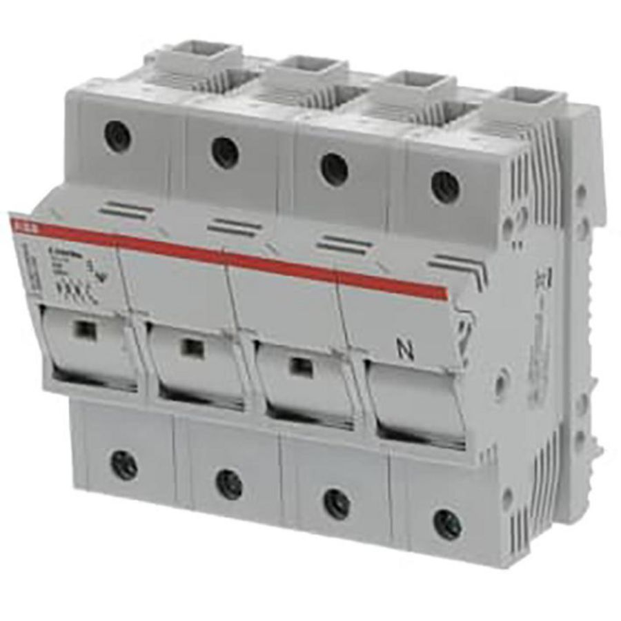 Zekeringhouder voor 14x 51mm zekeringen 3p+N max 50A+indica