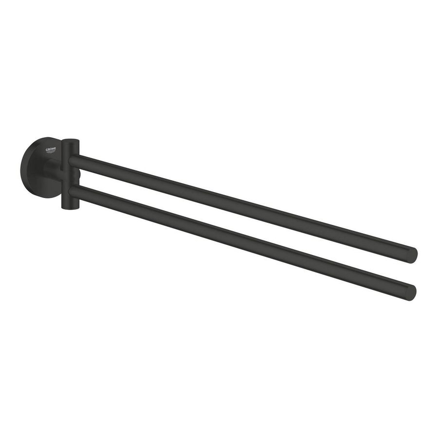 Essentials handdoekhouder 2-Lids mat zwart (prof)