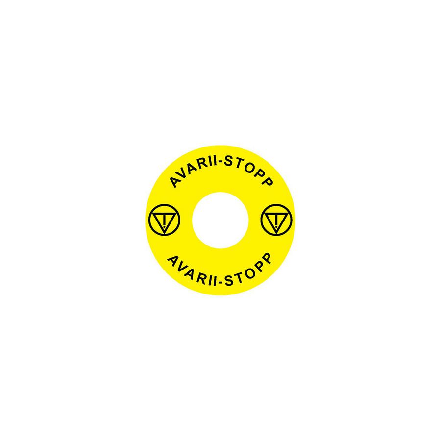 Noodstopssticker opening Ex9P1 H cirkel 60mm Ex9P1 H S6EE