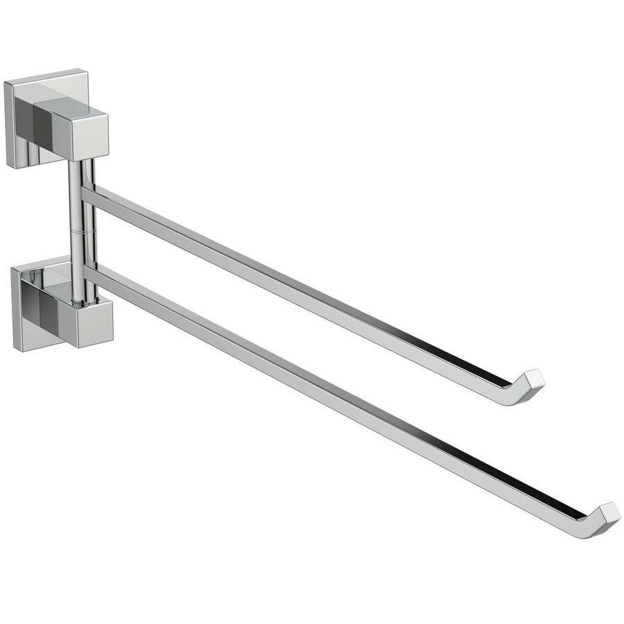 Handdoekstang dubbel IOM SQUARE chroom