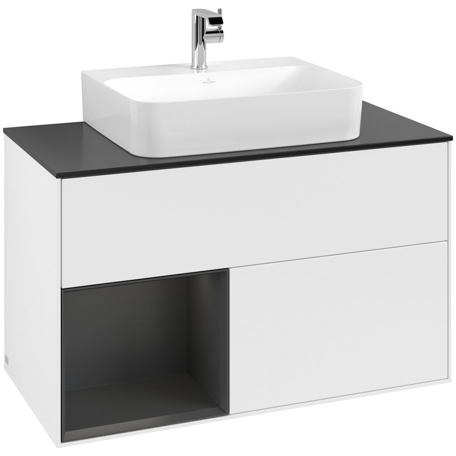 Wastafelonderkast Finion 1000x603x501mm White Matt Lacquer F112HJMT