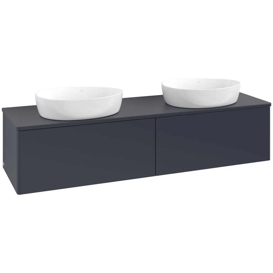 Wastafelonderkast Antao 1600x360x500mm Mid.Blue Matt Lacquer L39050HG
