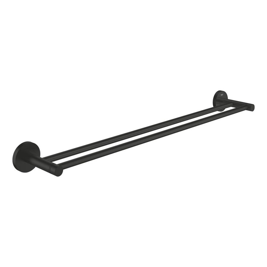 Essentials handdoekhouder mat zwart (prof)