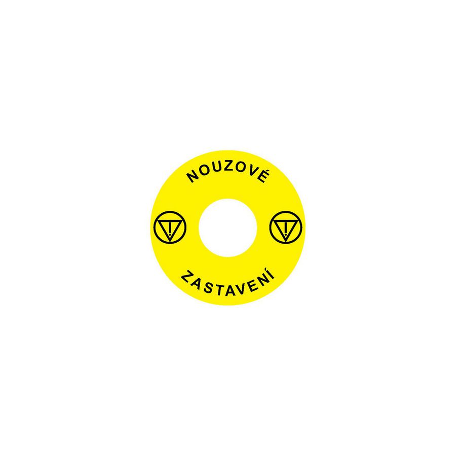 Noodstopssticker opening Ex9P1 H cirkel 60mm Ex9P1 H S6CZ