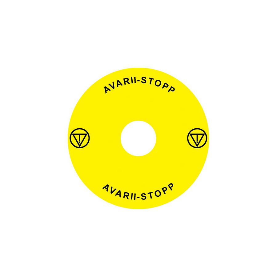 Noodstopssticker opening Ex9P1 H cirkel 90mm Ex9P1 H S9EE