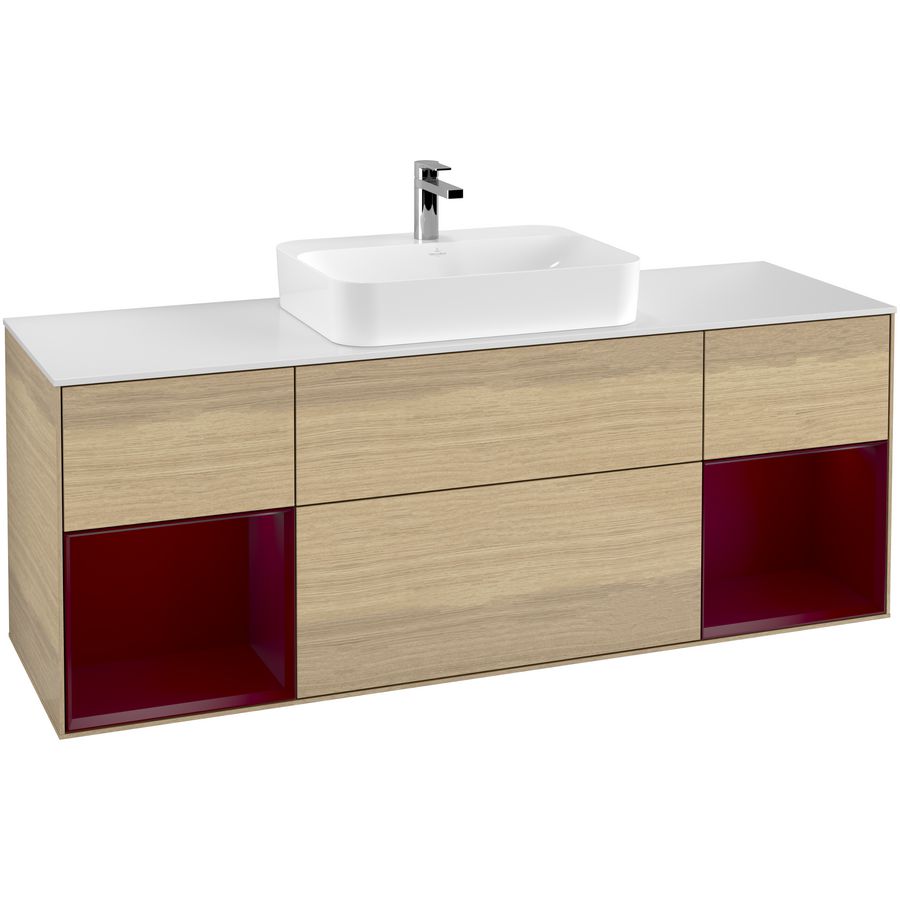 Wastafelonderkast Finion 1600x603x501mm Oak Veneer G451HBPC
