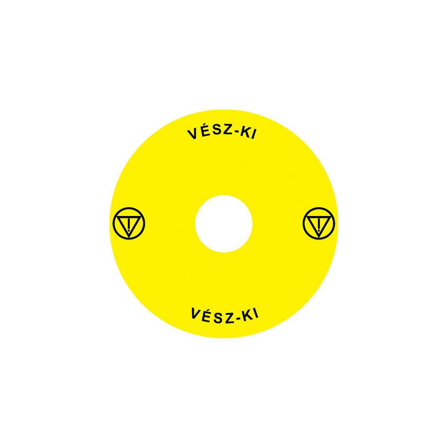 Noodstopssticker opening Ex9P1 H cirkel 90mm Ex9P1 H S9HU