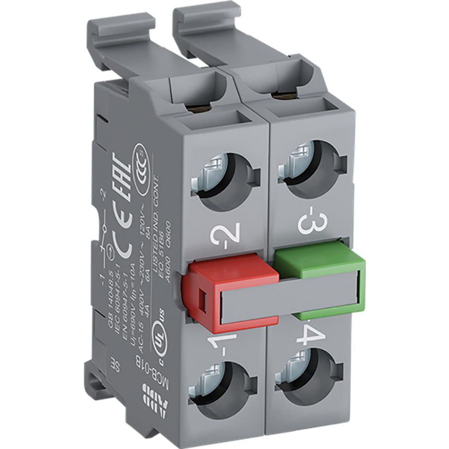 Contactblok voor bodemmontage 1 no + 1 NC