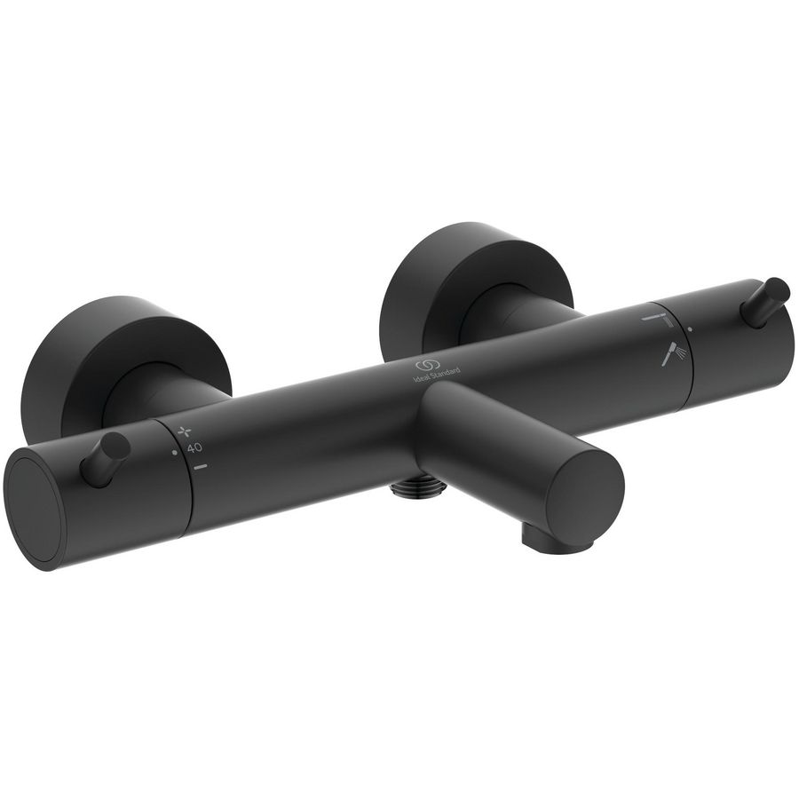 Bad/douchethermostaat m. pengrepen silk black Ceratherm T125