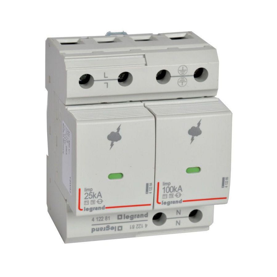 Overspanningsbeveiliger T1-1P + N-25 + 35kA 1.5kV-Uc350V