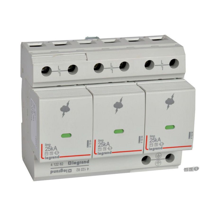 Overspanningsbeveiliger T1-3P-25 + 35kA 1.5kV-Uc350V