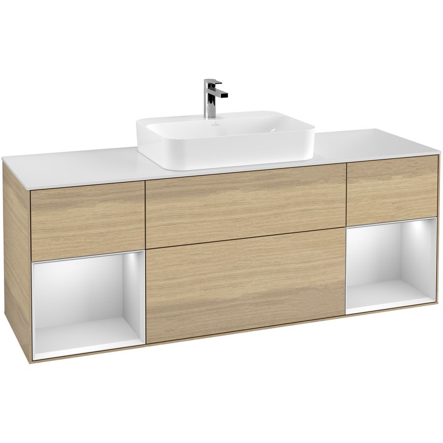 Wastafelonderkast Finion 1600x603x501mm Oak Veneer G451MTPC