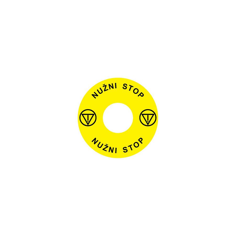 Noodstopssticker opening Ex9P1 H cirkel 60mm Ex9P1 H S6RS