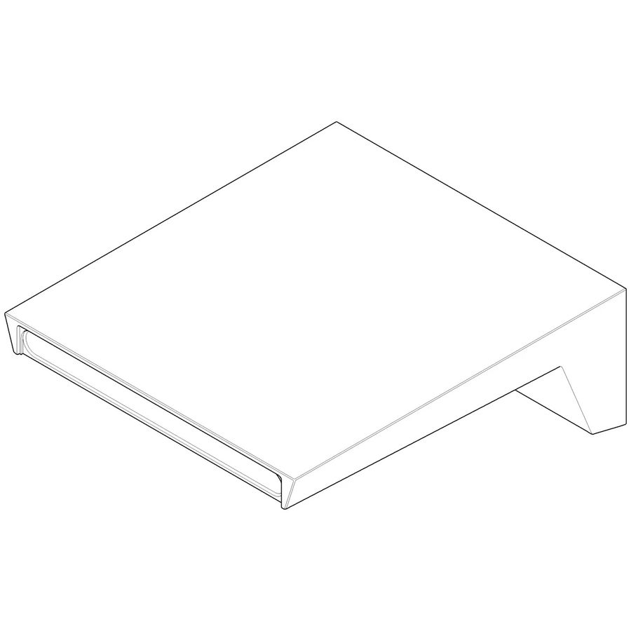 Uitloop 197,2x220mm Dark Platinum gebors.