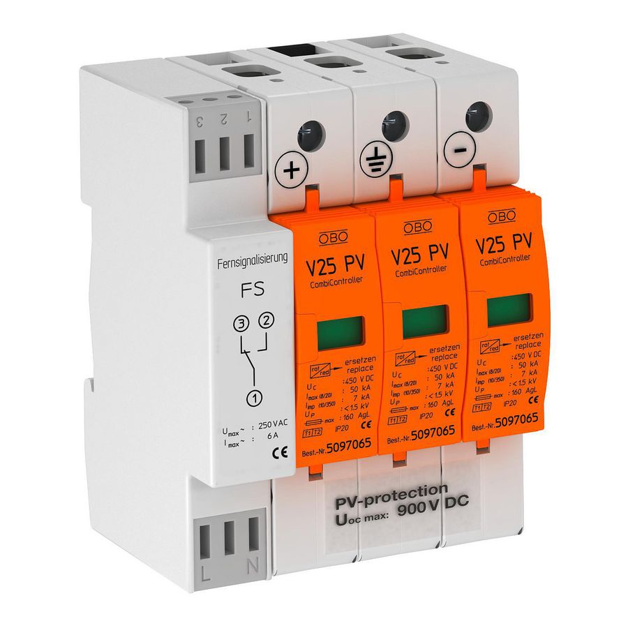 CombiController V25 3-polig voor PV+FS 900V DC