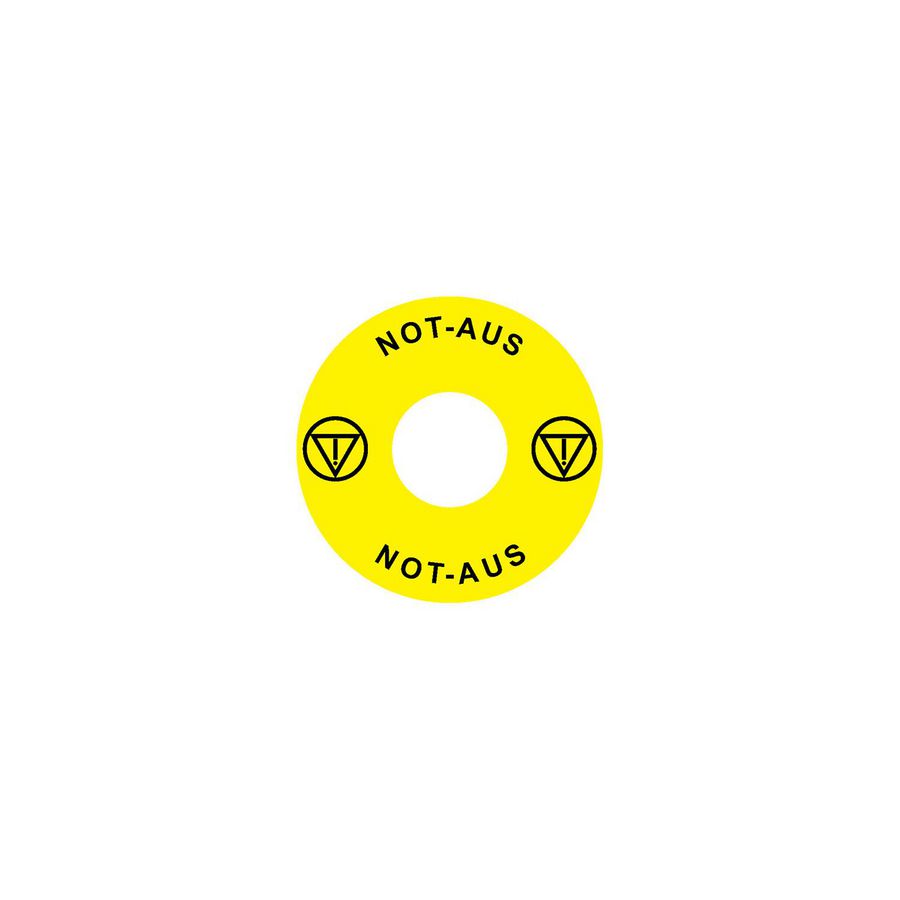 Noodstopssticker opening Ex9P1 H cirkel 60mm Ex9P1 H S6DE