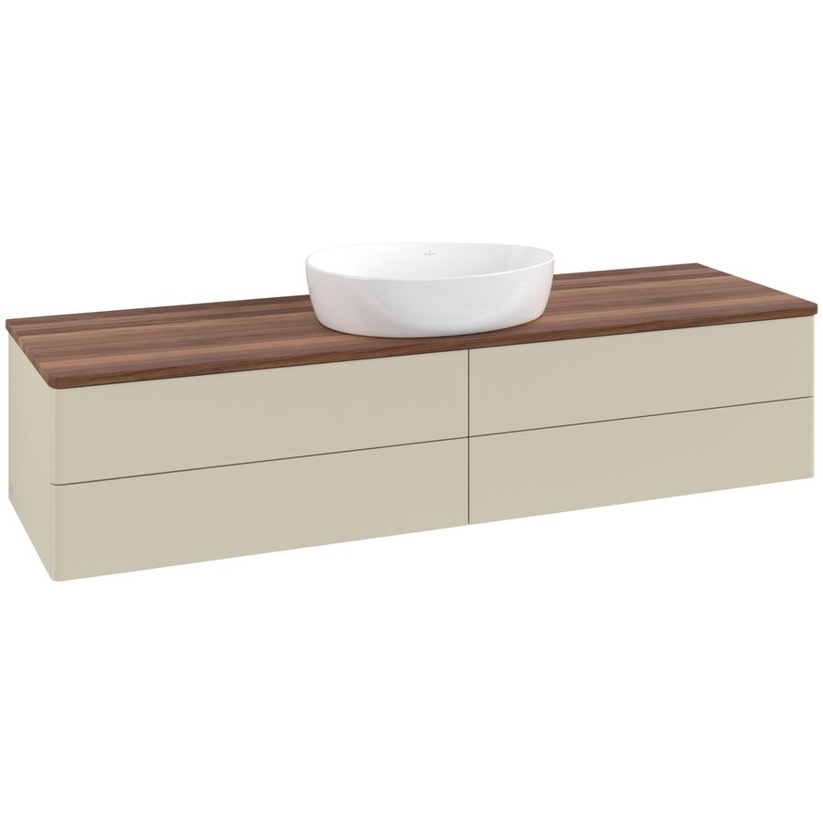 Wastafelonderkast Antao 1600x360x500mm S.Grey Matt Lacquer K25012HJ