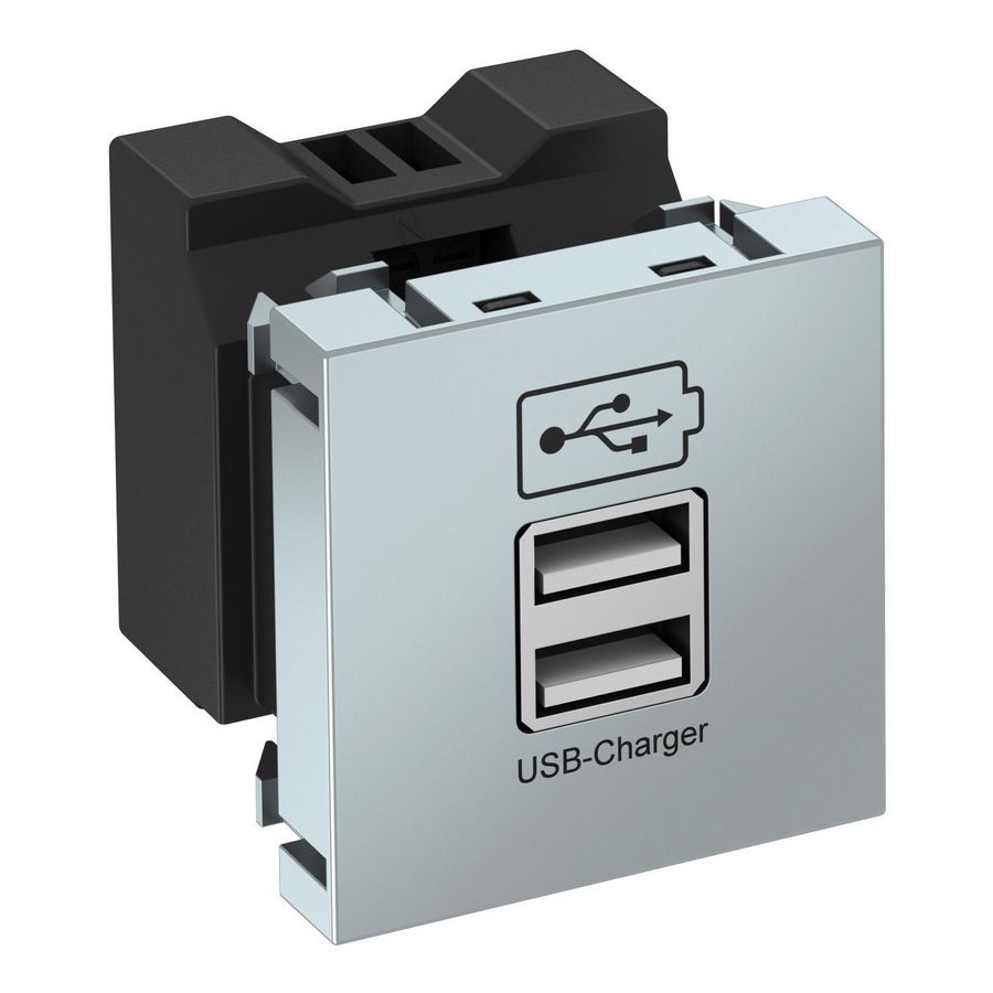 USB laadapparaat met 2.1 A laadstroom 45x45mm