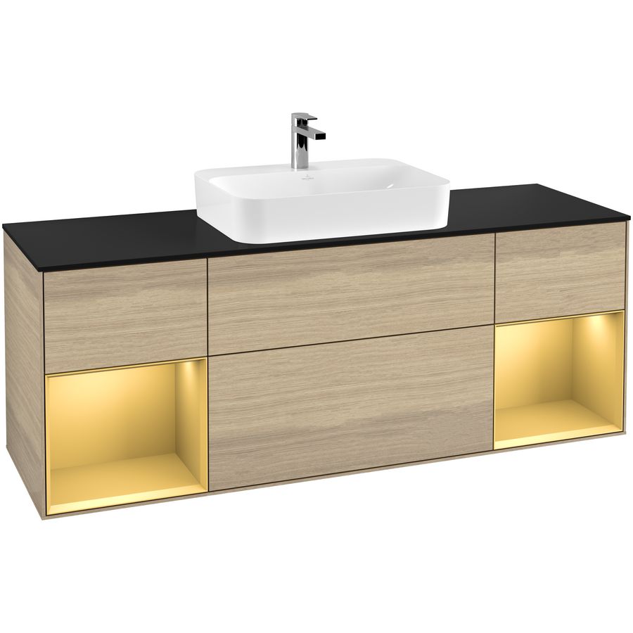 Wastafelonderkast Finion 1600x603x501mm Oak Veneer G452HFPC