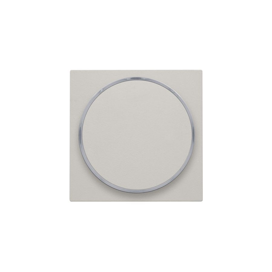 Afwerkingsset met doorschijnende ring zonder symbool voor drukknop 6A light grey