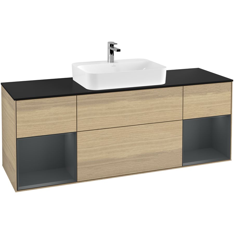 Wastafelonderkast Finion 1600x603x501mm Oak Veneer G452HGPC