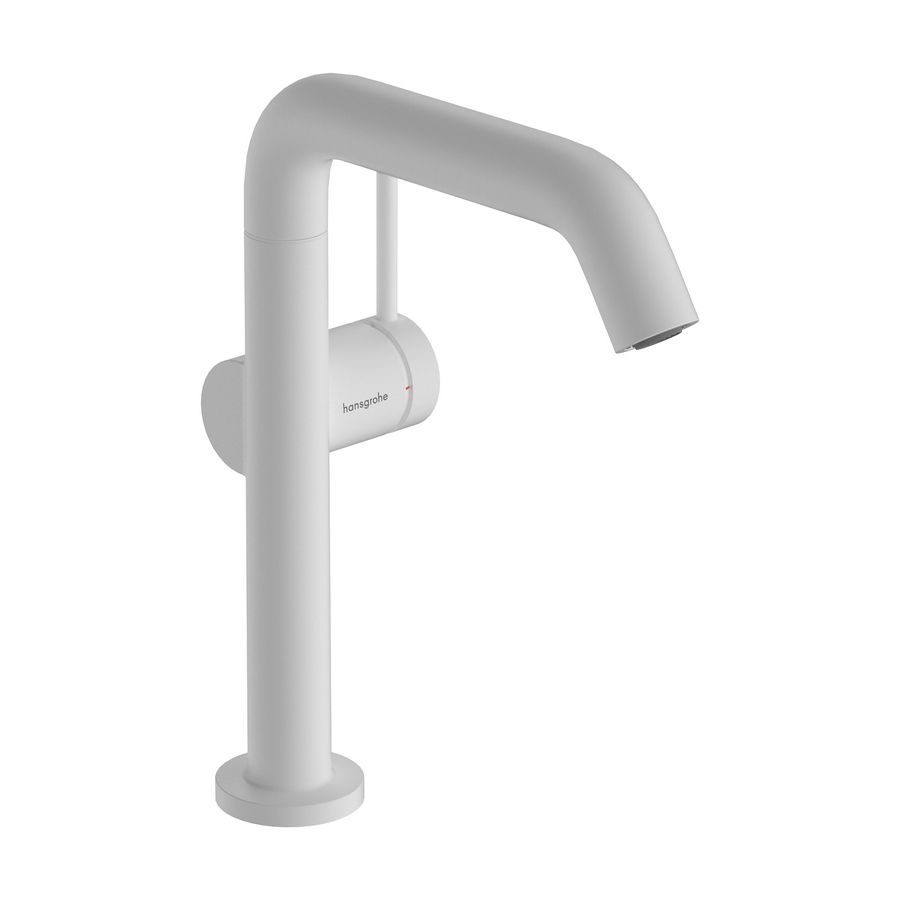 Tecturis S 1-hendel wastafelmengkraan 210 Fine draaib. uitloop CoolStart mat wit incl. push-open plug