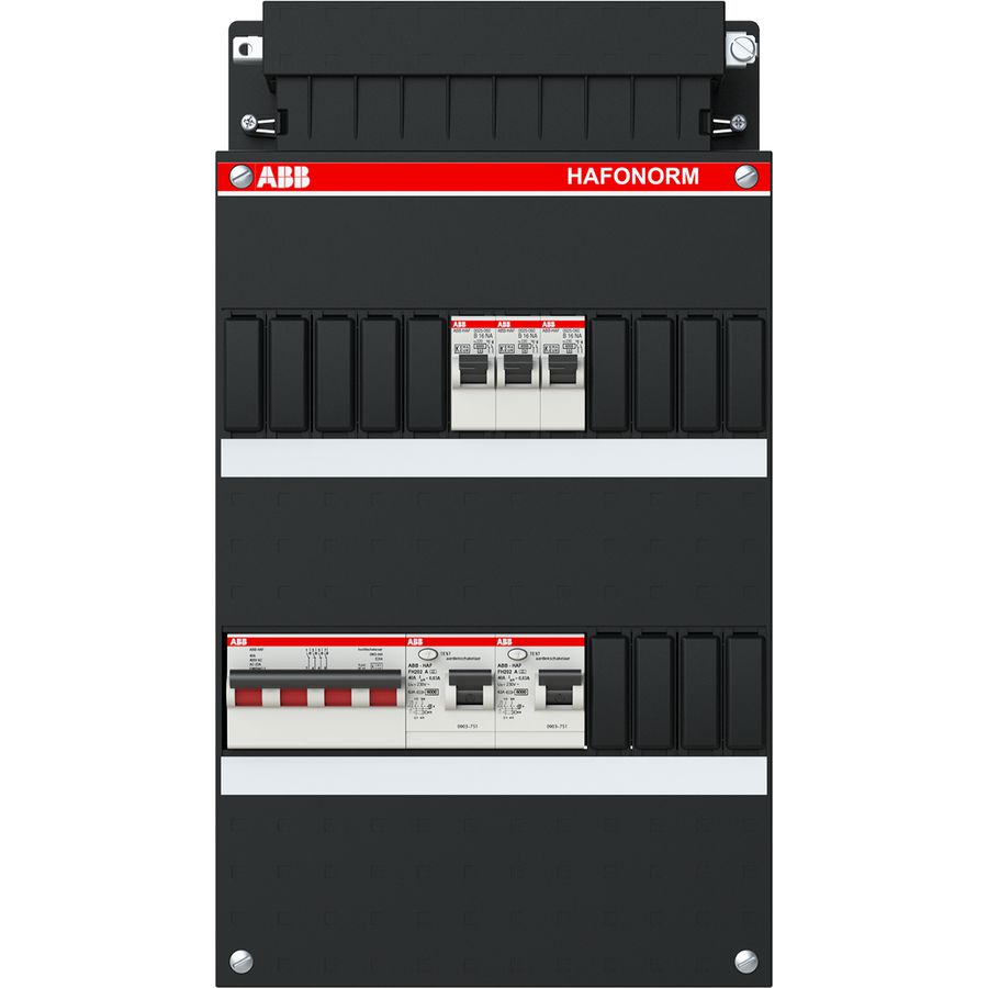 Groepenkast 3x achter 2x 30mA + HS 3-fasen