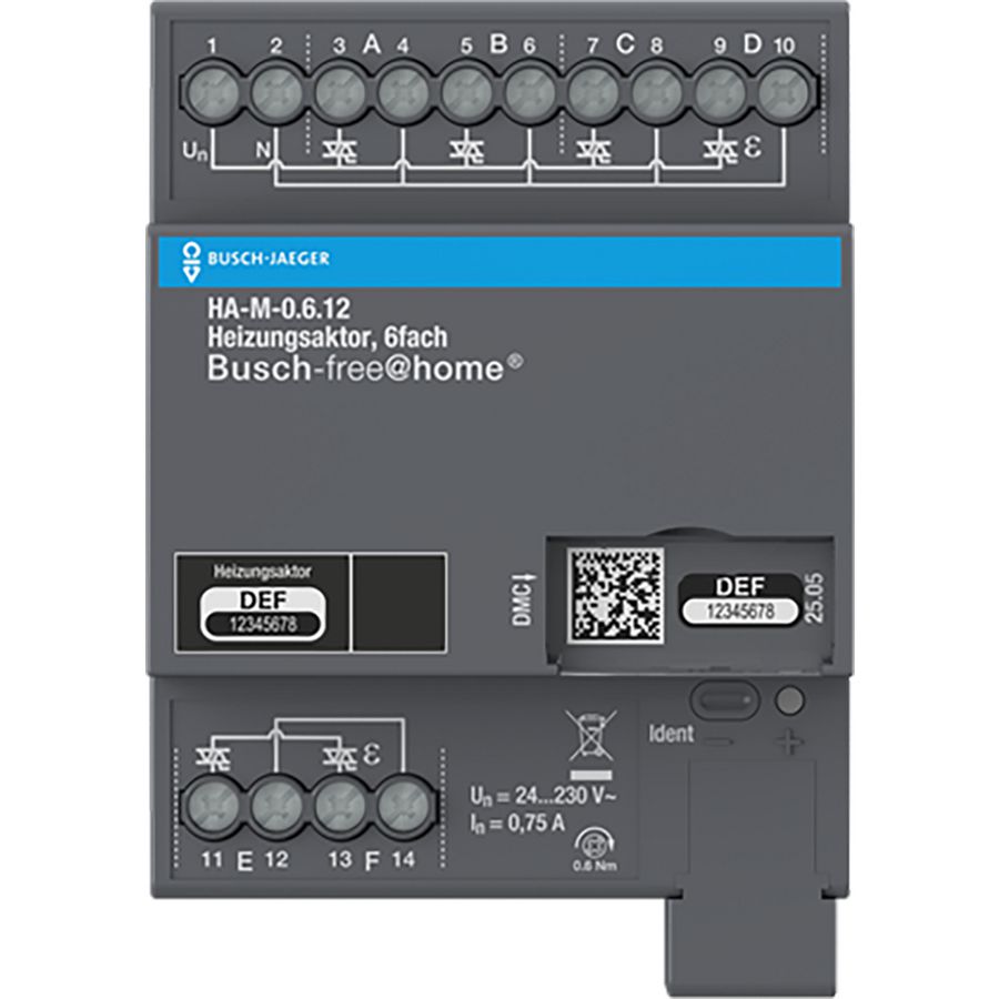 FaH verwarmingsaktor 230V 6-v DIN-rail
