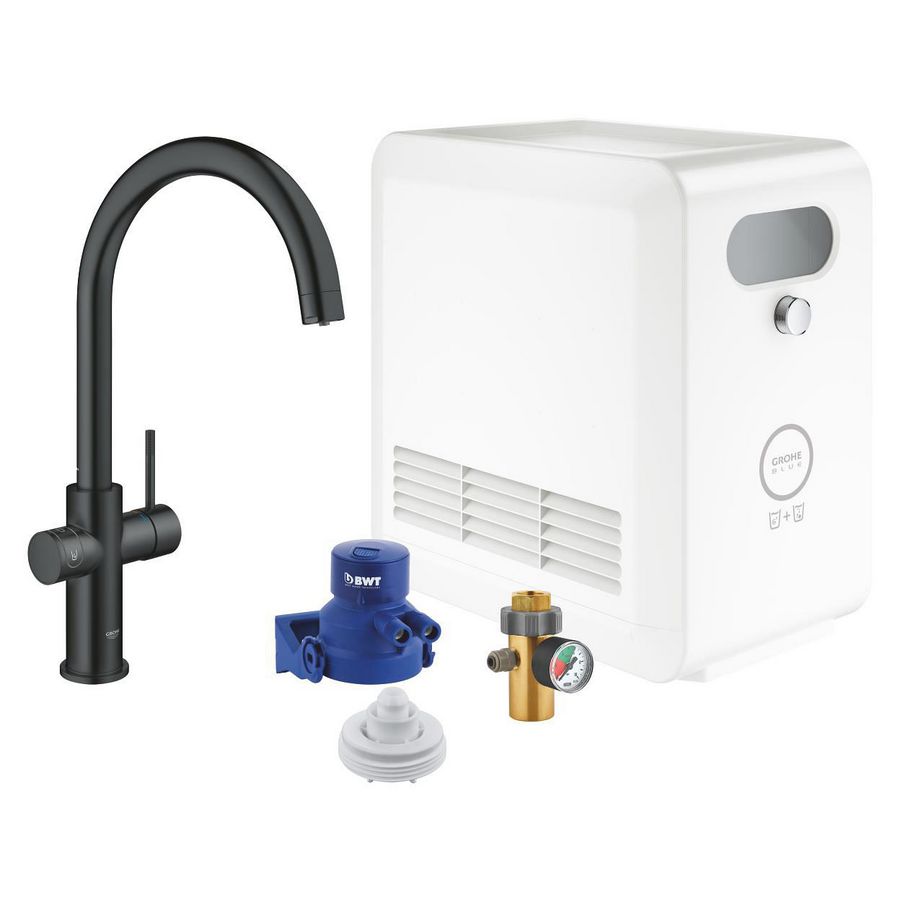 Keukenkraan met filterfuncie Blue Professional Duo C-Uitloop(wifi Bluetooth)Velvet Black