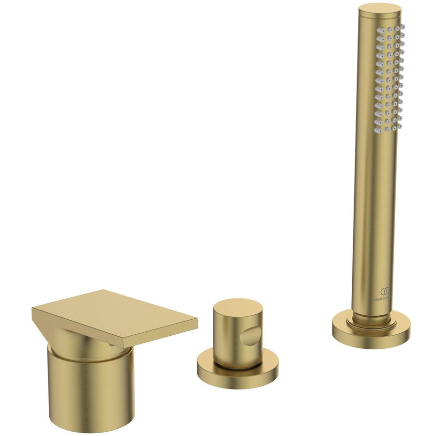 Badmengkraan 3-gats badrand z. uitloop brushed gold Extra