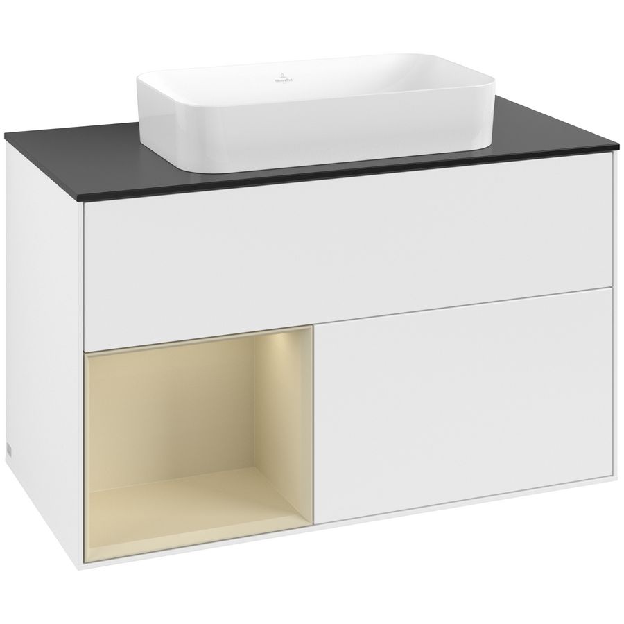 Wastafelonderkast Finion 1000x603x501mm White Matt Lacquer F652HJMT