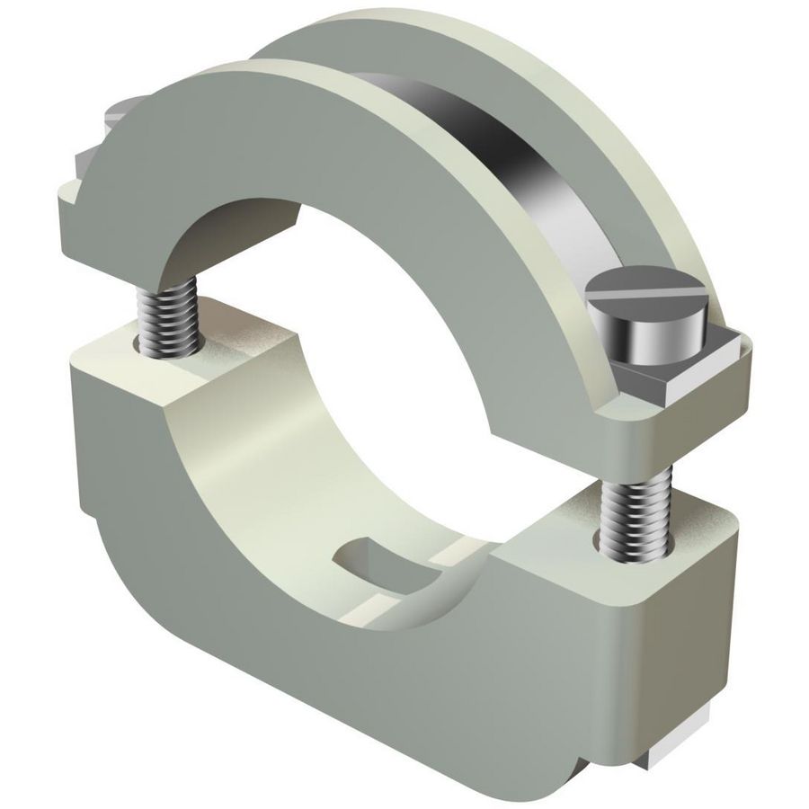 Zware-ISO-beugel met sleufopening 17-24mm Polystyreen lichtgrijs RAL7035 VVE=50