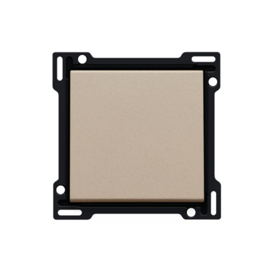 Afwerkingsset enkelv. schakelaar/drukknop champagne coat